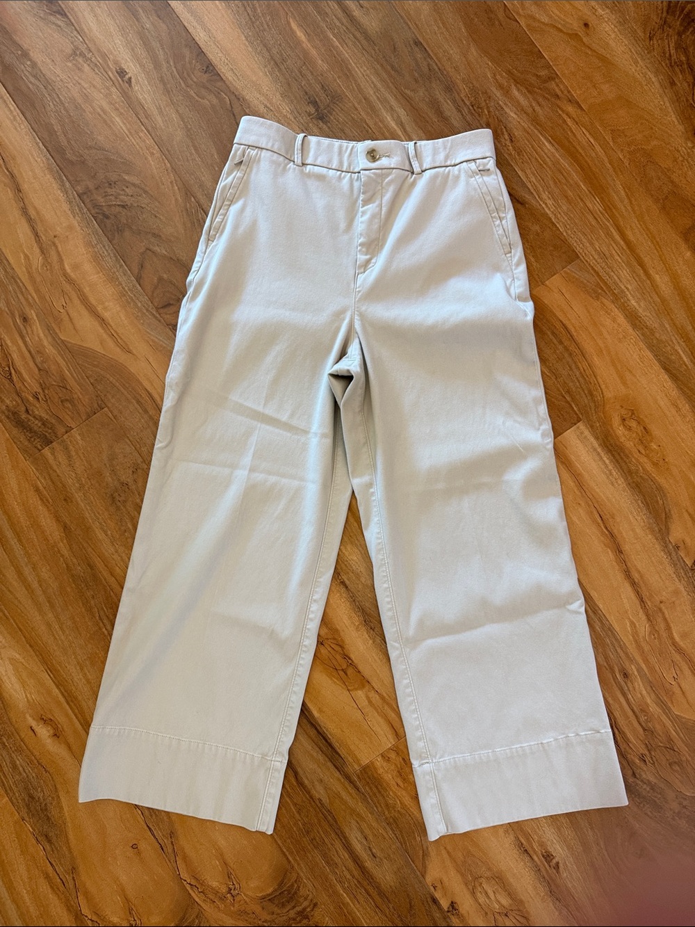SPANX Bone Cropped Twill Pants - Size Large Tall